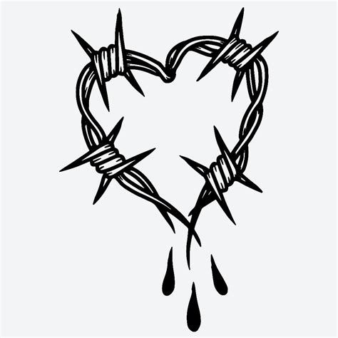 heart wrapped in barbed wire|barbed wire bleeding heart tattoo.